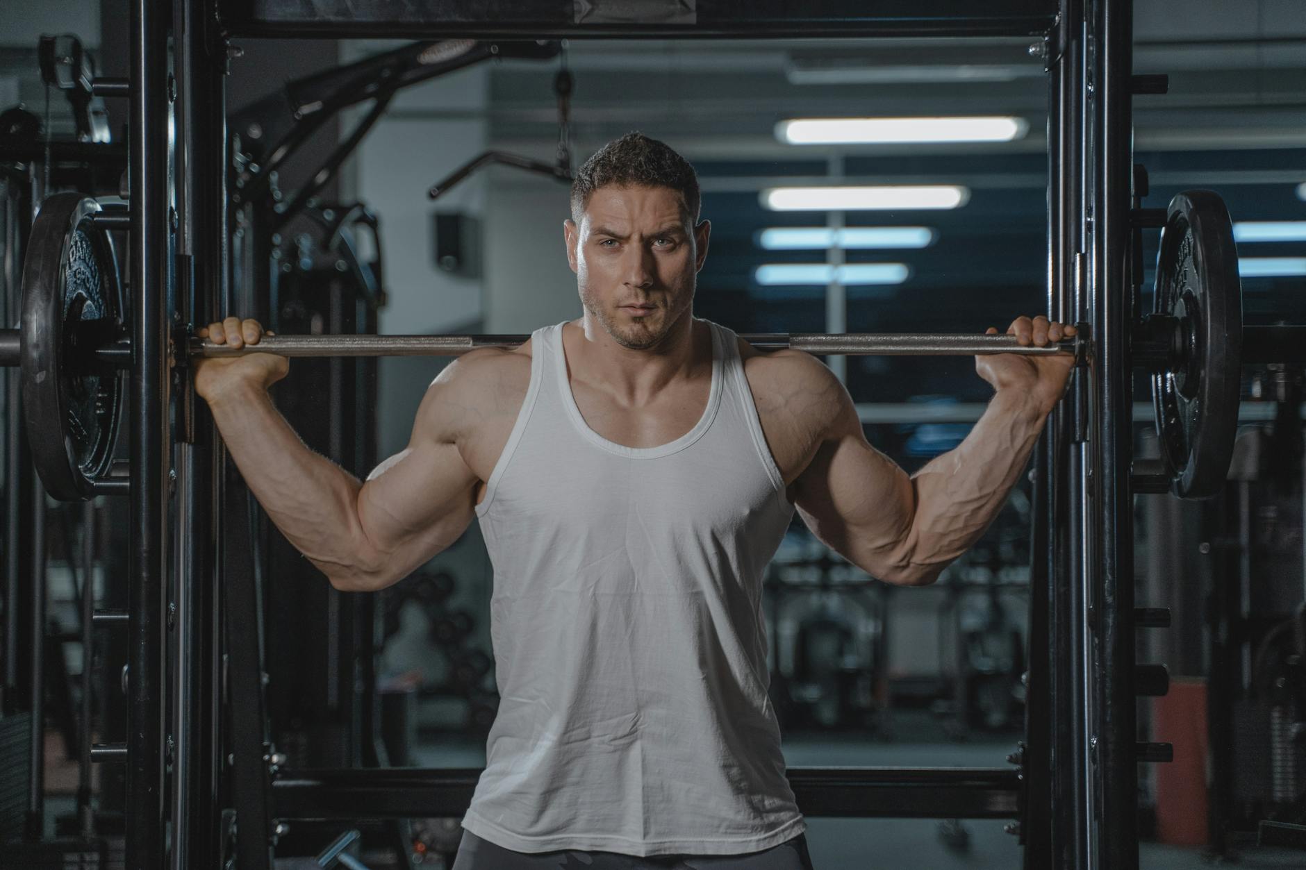 a man working out at the gym
