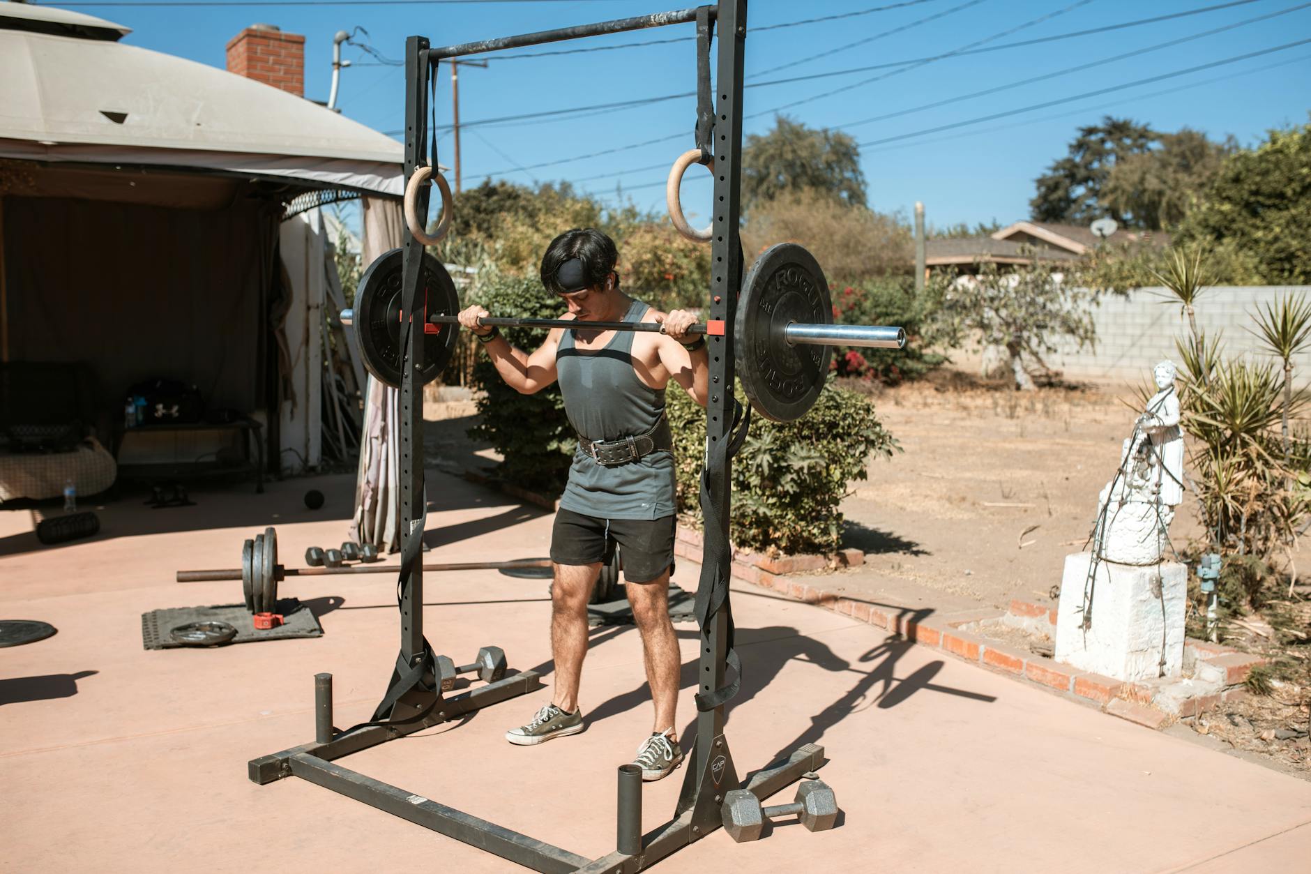 a man doing workout